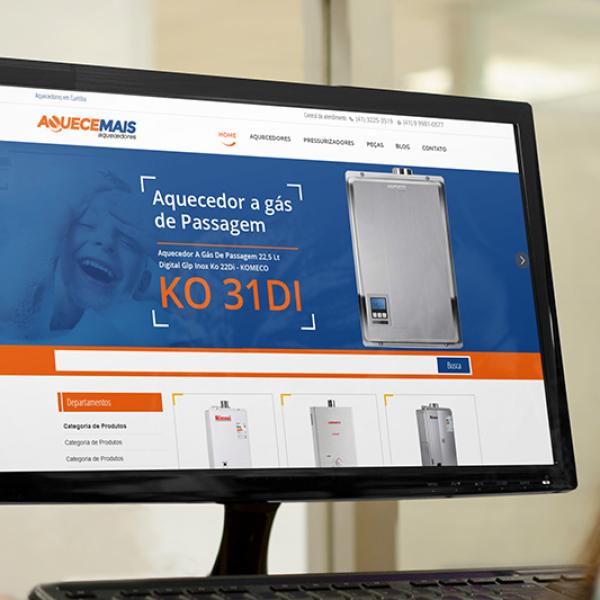 Criação de Sites Curitiba - Aquece Mais Aquecedores